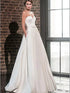 2 Pieces Sweetheart Satin Wedding Dresses A-Line Long Sleeve