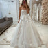 Sweetheart Lace Sleeveless Wedding Dresses Princess Appliques Elegant Long Bridal Gown Boho Prom Bridal Dresses