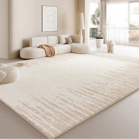 Cream Style Rugs for Bedroom Thick Washable Lounge Floor Mat Plush Carpet Soft Rug