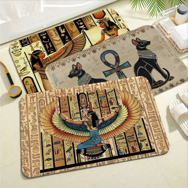 Egyptian-Inspired Anti-Slip Door Mat - Exotic Design