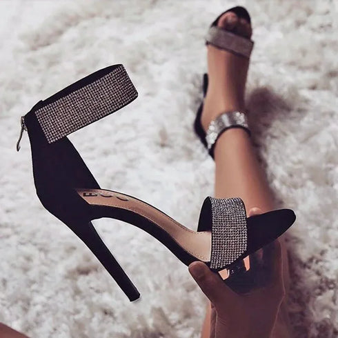 Summer Glam Thin High Heel Party Sandals - Elegant Gladiator Pump
