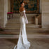 Modern Elegant Wedding Dresses Off The Shoulder Bridal Gowns With Detachable Train Lace Appliques