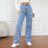 Baggy Straight Jeans For Women High Waisted Retro Style Flare Denim Pants Jeans Casual