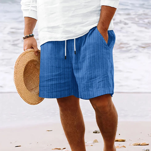 Men's Casual Beach Shorts - Solid Color Loose Fashion Pants