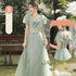 Bridesmaid Dress Elegant Tulle With Bow A Line Long Dress For Wedding Party Celebration Bridesmaid Dresses