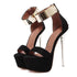 Sexy Metal Ankle Strap Platform Sandals For Pole Dance