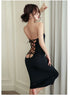 Summer Ice Silk Open Back Dress For Formal Occasions