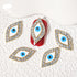 10pcs Devil's Blue Eye Nail Charms with Glitter Rhinestones for Stunning Nail Art Decoration and Manicure Accessories