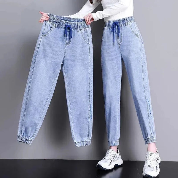High Waist Denim Harlan Pants for Women Casual Ankle Length