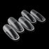 120Pcs Clear Frosted Stiletto, Almond, and Square Fake Nails - Full Coverage Gel X Coffin Manicure Tips for Stunning Autumn Nails
