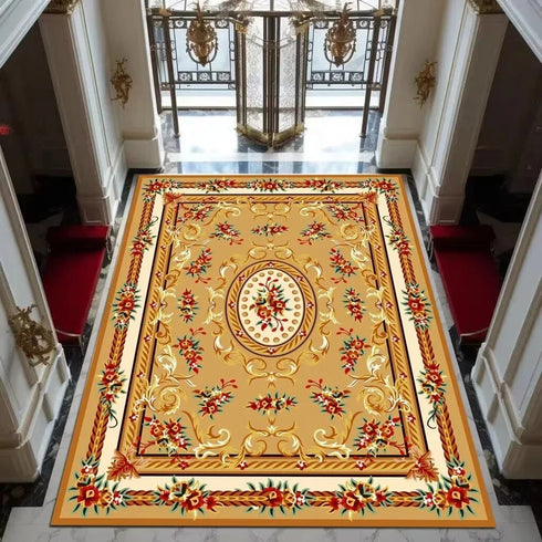 Luxury Floral Area Rug for Living Room and Bedroom Home Decoration