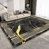 European Style Luxury Gold Area Rug Abstract Texture Washable Living Room Carpet