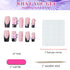 24pcs Reusable Press-On Nails with 3D Bow and Flower Design, Y2K Style Pink Square False Nails for Women and Girls - Short and Medium Length Options