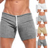 Mens Sexy Drawstring Ribbed Sleepwear Shorts Gym Sportswear