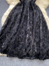 Women Sexy Hollow Out Party Club Embroidery Dress Evening Strap Splicing Vestidos