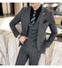 Stylish Business Casual Three-Piece Suit for Men with Vest and Trousers