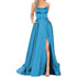 Strapless Satin Ball Gown With Train For Formal Banquet Evening Wedding Dress Silhouette Classic