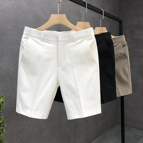 High-End Light Business Suit Shorts Men's Slim Casual Shorts