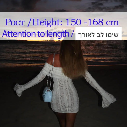 Suninheart White Off The Shoulder Bodycon Dress Wedding Guest Dress for Women