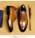 Genuine Cow Leather Brogue Oxford Shoes for Men Vintage Handmade Casual Flats