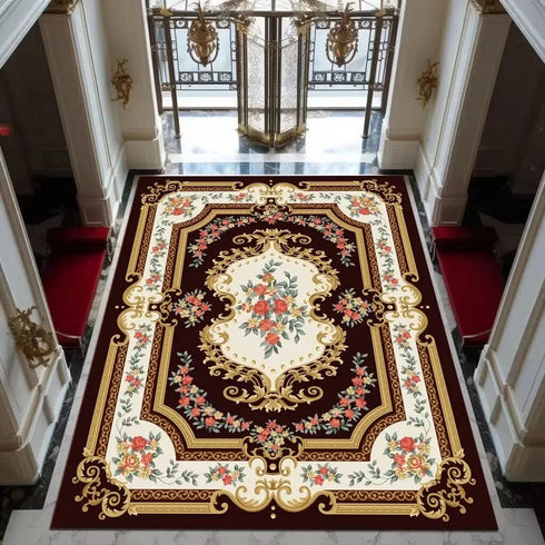 Luxury Floral Area Rug for Living Room and Bedroom Home Decoration
