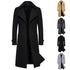 Chic Unisex Long Wool Coat for Autumn: Elegant Double-Breasted Windbreaker Jacket Perfect for Casual Daily Wear and All-Match Style
