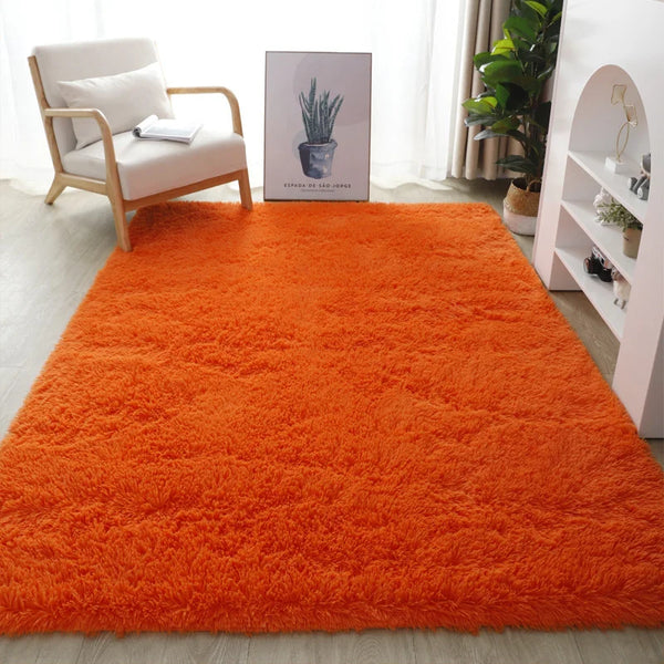 Fluffy Plush Carpets and Rugs for Home Living Room Soft Shaggy Velvet Floor Mat