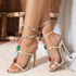 Chic Bohemian Gladiator Sandals with Colorful Gem Detail for Summer Events