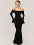 Mozision Lace Off-shoulder Sexy Maxi Dress Elegant Evening Dress