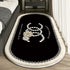 Cashmere Imitated French Oval Bed Rug for Living Room and Study, Dirt Resistant Non-Slip Carpet