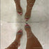 Crystal Narrow Band Platform Heels For Women Sandals