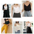 Spaghetti Strap Satin Silk Tank Top Women Sleeveless Halter V Neck Camisole Summer Casual Cami
