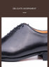 Men's Leather Casual Oxford Shoes Comfortable Lace-Up Business Footwear