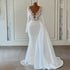 Eightre White Mermaid Wedding Dresses Boho Sequines Bride Gown
