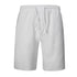 Men's Cotton Linen Shorts Pants Summer Breathable Trousers Fitness Streetwear