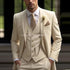 Men's Business Tuxedo 3 Piece Suit Set - Formal Jacket, Vest & Pants for Wedding, Prom & Groomsmen
