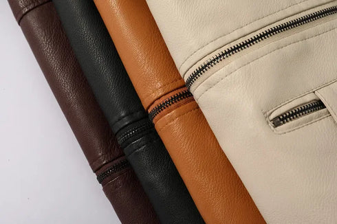 Men's Cozy Thickened Fleece Lined Winterproof Leather Jacket with Hood - Durable Casual Outerwear for Ultimate Warmth and Style