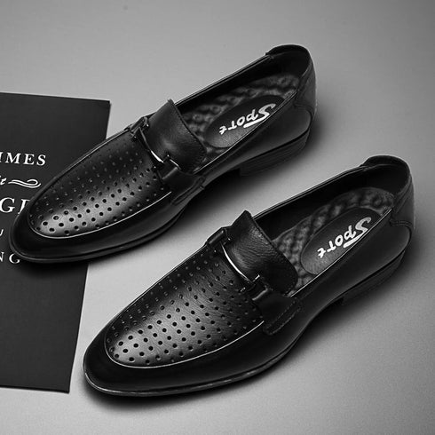 Luxury Handmade Men's Casual Loafer Shoes - Genuine Leather Slip-On Moccasins for Formal and Everyday Occasions