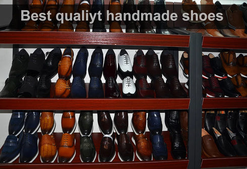 Classic Italian Luxury Men's Elegant Leather Lace Up Oxfords Business Footwear