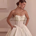 Elegant A-Line Wedding Dresses Strapless Appliques Satin Bridal Gowns