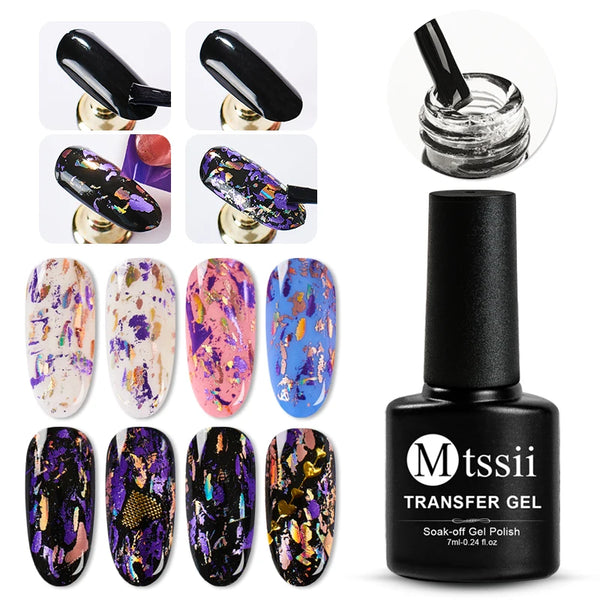 Holographic Nail Art Transfer Foil with Adhesive Glue for Stunning Starry Sky Nail Manicures and Creative Decoration