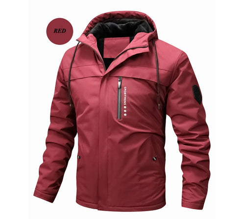 Men's Winter Warm Padded Jackets - Stylish Hooded Coats for Casual Wear, Fleece Lined Thermal Windbreakers, Perfect for Mountain Skiing and Outdoor Activities