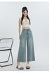 Wide Leg Loose Denim Ankle-Length Jeans for Women - Trendy Streetwear Pants Perfect for Summer Outfits and Casual Styling