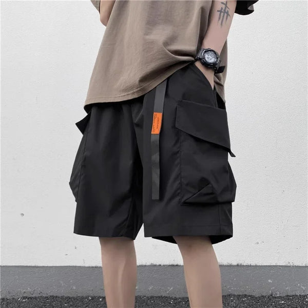 Summer Men's Functional Cargo Shorts Multi-Pocket Baggy Gym Shorts Streetwear Bermuda