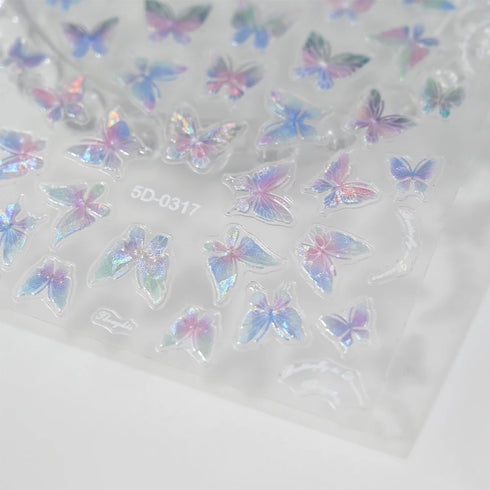 Adorable Pink Christmas Nail Art Stickers with Shiny Shells, Cute Snowflakes, Stars, and Wreaths - 5D Embossed Nail Decorations for Festive Nail Designs