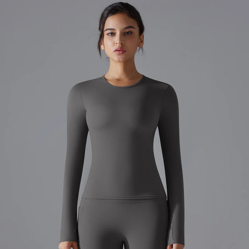 Yoga Shirts for Women Long Sleeve Winter Fitness Running Gym Workout Dry Fit Breathable Sports Top
