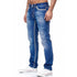 Solid Stretch Denim Straight Jeans for Men - Casual Business and Daily Wear Trousers