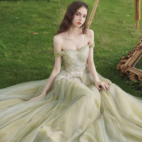 Strapless Applique Tulle Bridesmaid Dress With Floral Embellishments Evening Gown