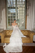 Elegant Off-Shoulder Lace A-line Wedding Dress Backless Gowns