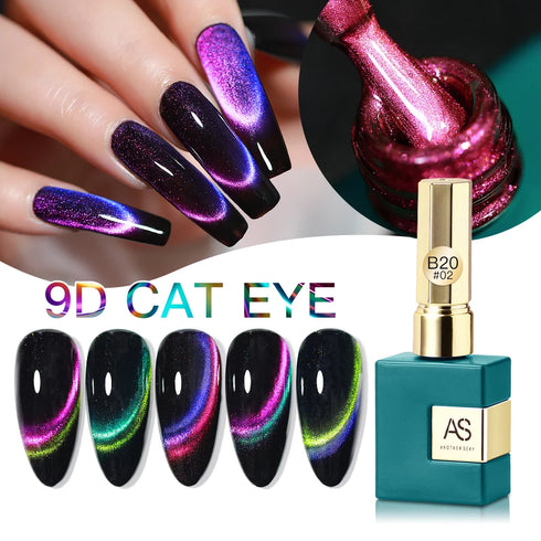 Magnetic Cat Eye Nail Gel Polish - 15ml 9D Shiny Galaxy Effect Soak Off Varnish for Stunning Nail Art, Long Lasting Manicure Essential